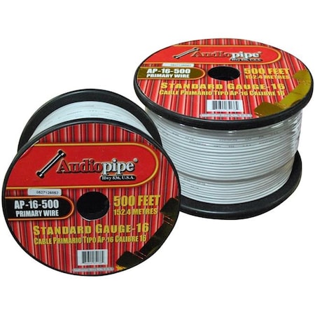 Nippon Primary Wire, 16 AWG, 1C C, White, 500 ft. AP16500WH